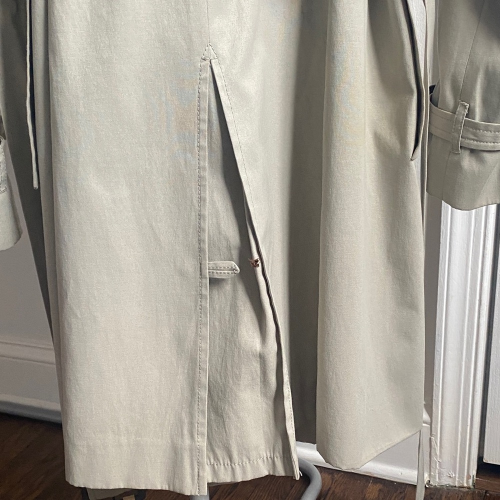 J. Crew Light Tan Double-Breasted Trench Coat Sz 6 - Picture 9 of 10